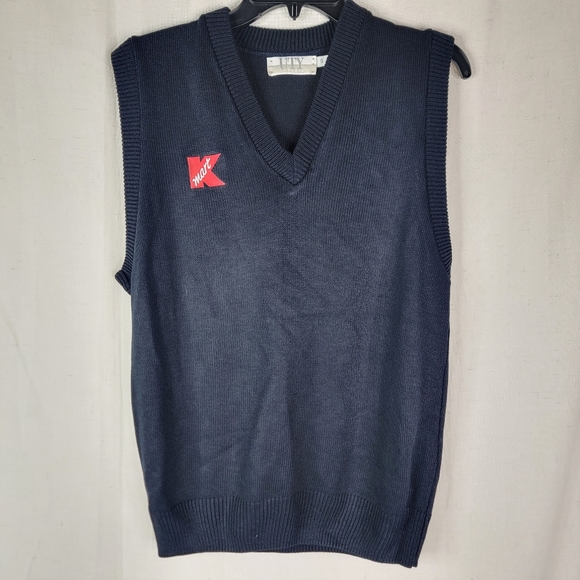 kmart Sweaters Vintage Kmart Womens Small Employee Vest Navy Blue